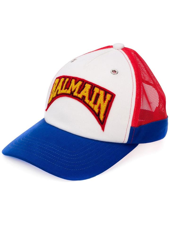 Balmain Logo Patch Cap - White