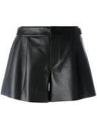 Coach Leather Shorts, Women's, Size: 4, Black, Lamb Skin/viscose
