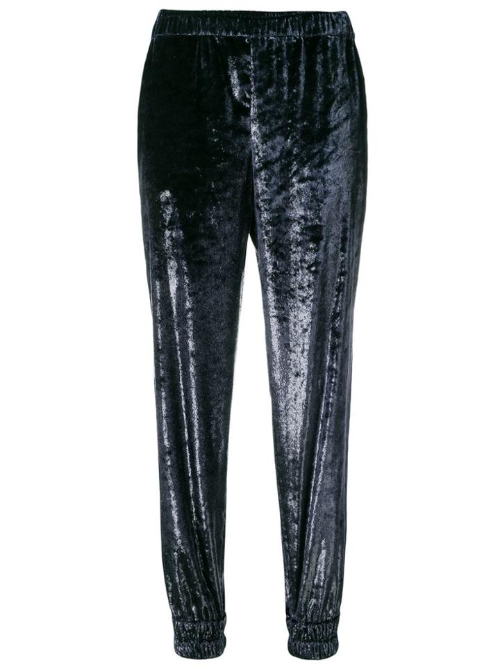 Philosophy Di Lorenzo Serafini Velvet Track Pants - Blue