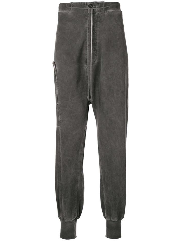 Lost & Found Rooms Zip Detail Drop-crotch Trousers - Grey