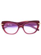 Pomellato Cat Eye Glasses, Red, Acetate/metal (other)