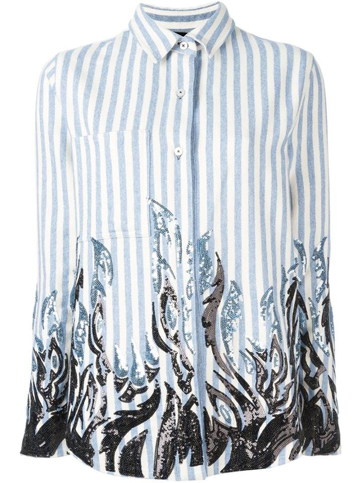 Filles A Papa Tribal Sequinned Striped Shirt