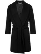 Lucio Vanotti Belted Single Breasted Coat - Black