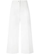 Fendi Tailored Palazzo Pants, Women's, Size: 44, White, Cotton
