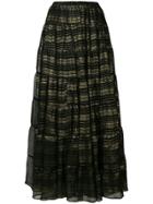 Mes Demoiselles Metallic Detailed Maxi Skirt - Black