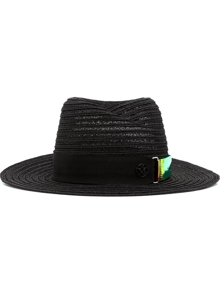 Maison Michel 'virginie' Metallic Band Hat
