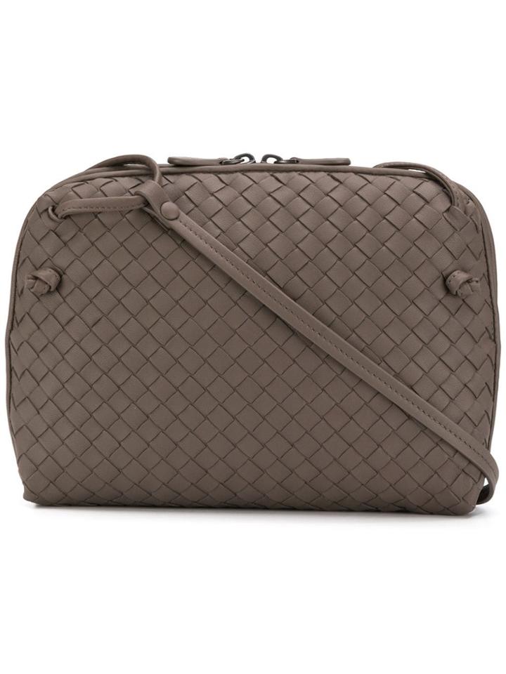 Bottega Veneta Woven Crossbody Bag - Brown