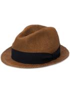 Eleventy Woven Fedora Hat - Brown
