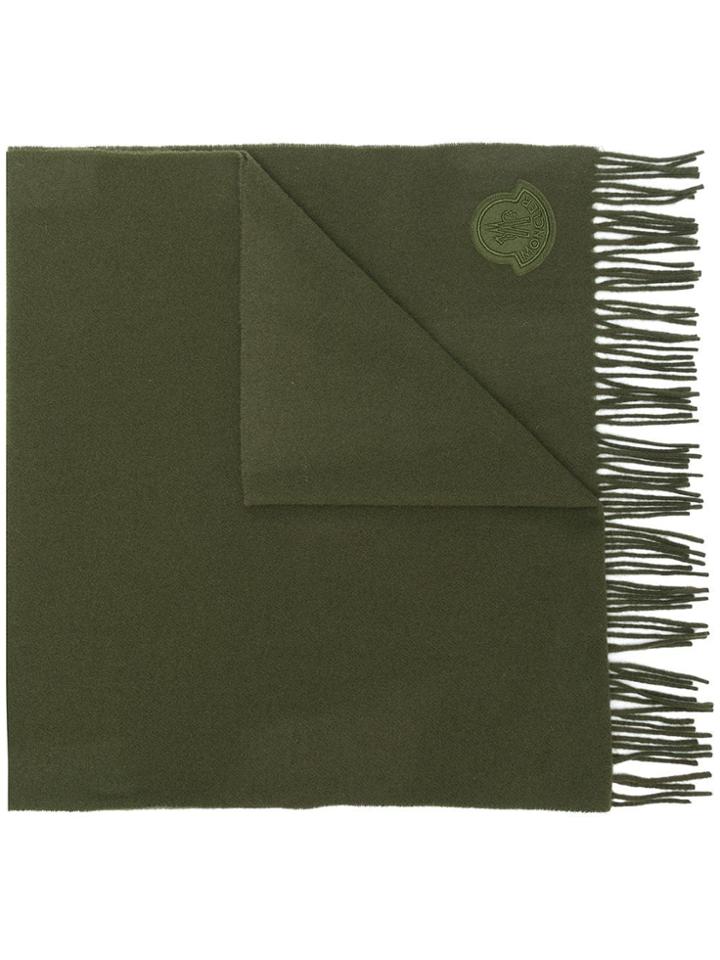 Moncler Fringed Scarf - Green
