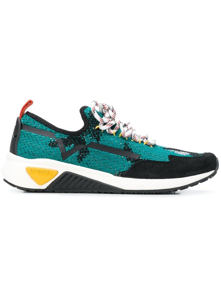 Diesel Colour Block Sneakers - Black