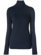 Majestic Filatures Roll Neck Fitted Top - Blue