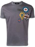 Dsquared2 - Logo Patch Print T-shirt - Men - Cotton - M, Grey, Cotton