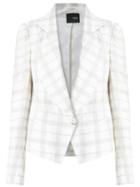 Andrea Bogosian - Plaid Blazer - Women - Linen/flax/viscose/wool - G, Women's, White, Linen/flax/viscose/wool