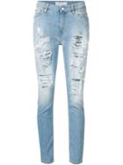 Iro Distressed Boyfriend Jeans, Women's, Size: 26, Blue, Cotton/spandex/elastane