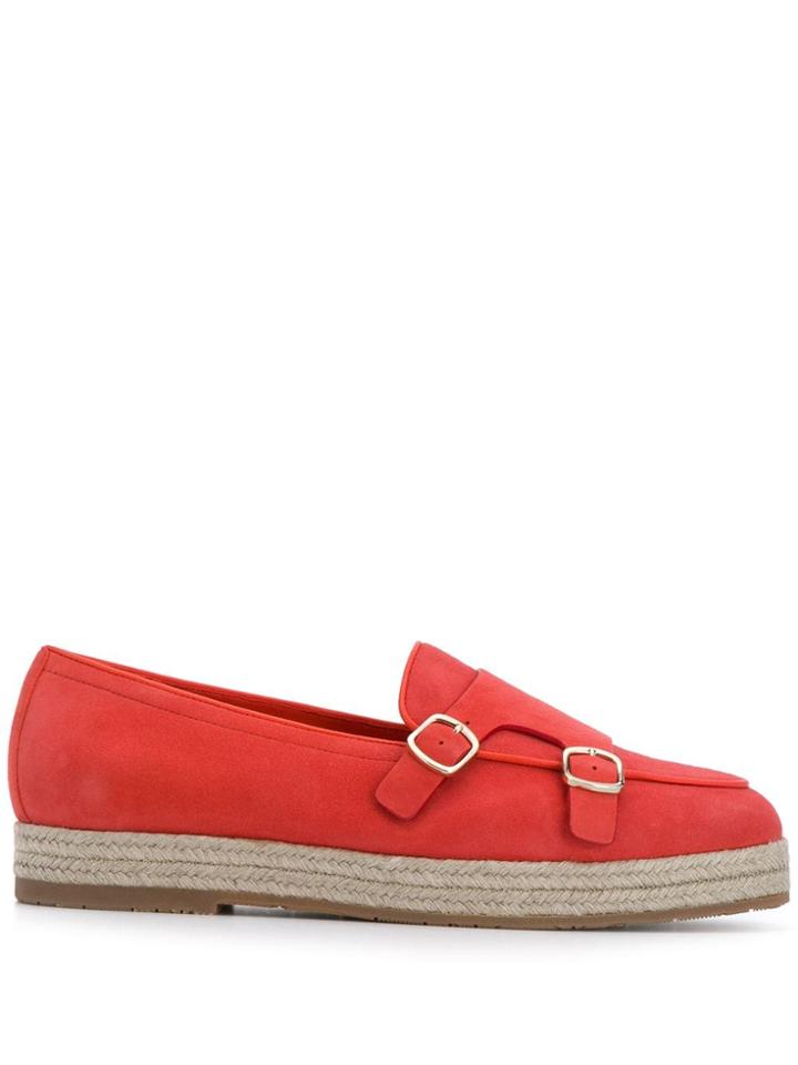 Santoni Buckled Espadrilles - Red