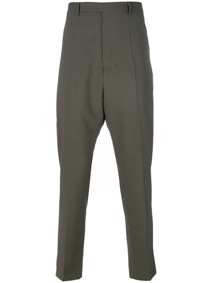 Rick Owens Drop Crotch Tailored Trousers - Grey