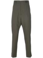Rick Owens Drop Crotch Tailored Trousers - Grey