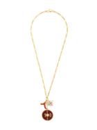 Lizzie Fortunato Jewels Enamelled Pendant Necklace - Red