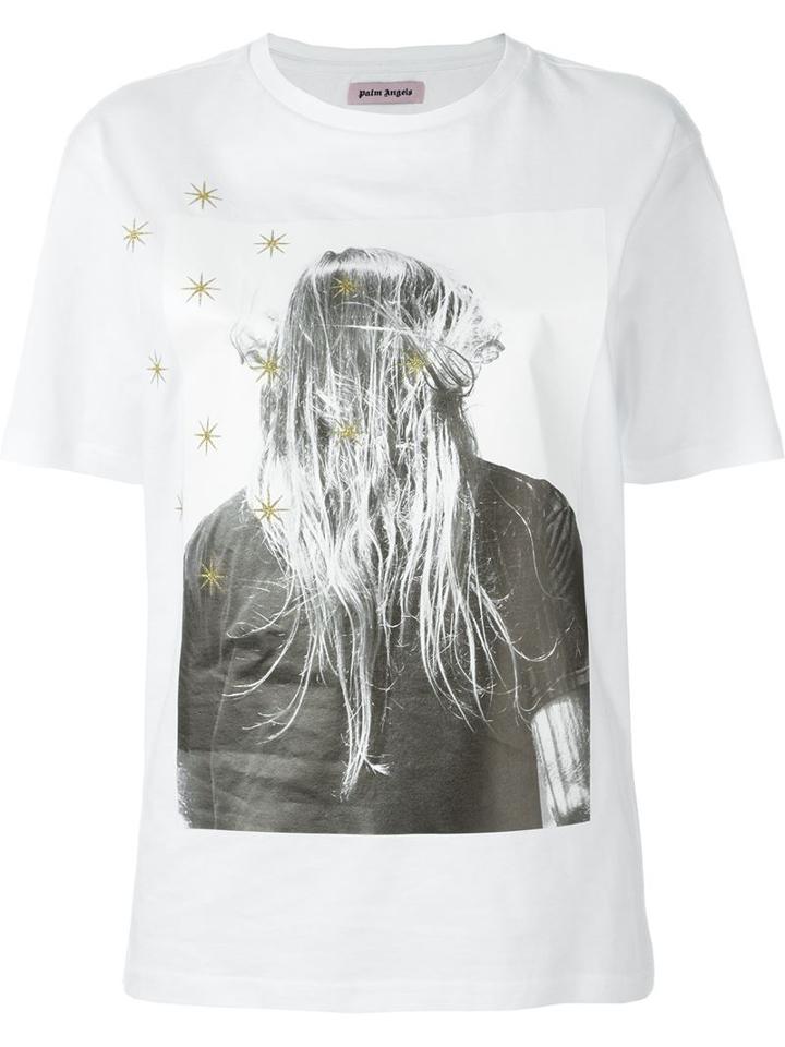 Palm Angels Photo Print T-shirt, Women's, Size: Xxs, White, Cotton