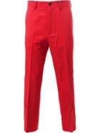 Gucci Cropped Tailored Trousers, Men's, Size: 50, Red, Mohair/wool