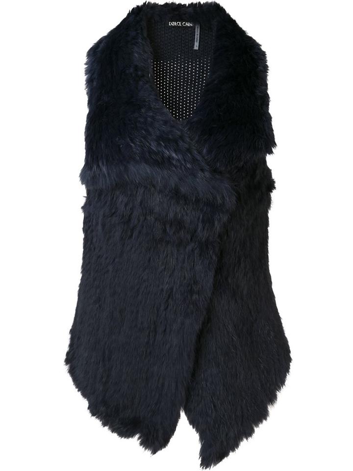 Dolce Cabo Shortsleeved Jacket, Women's, Size: Medium, Black, Rabbit Fur/acrylic