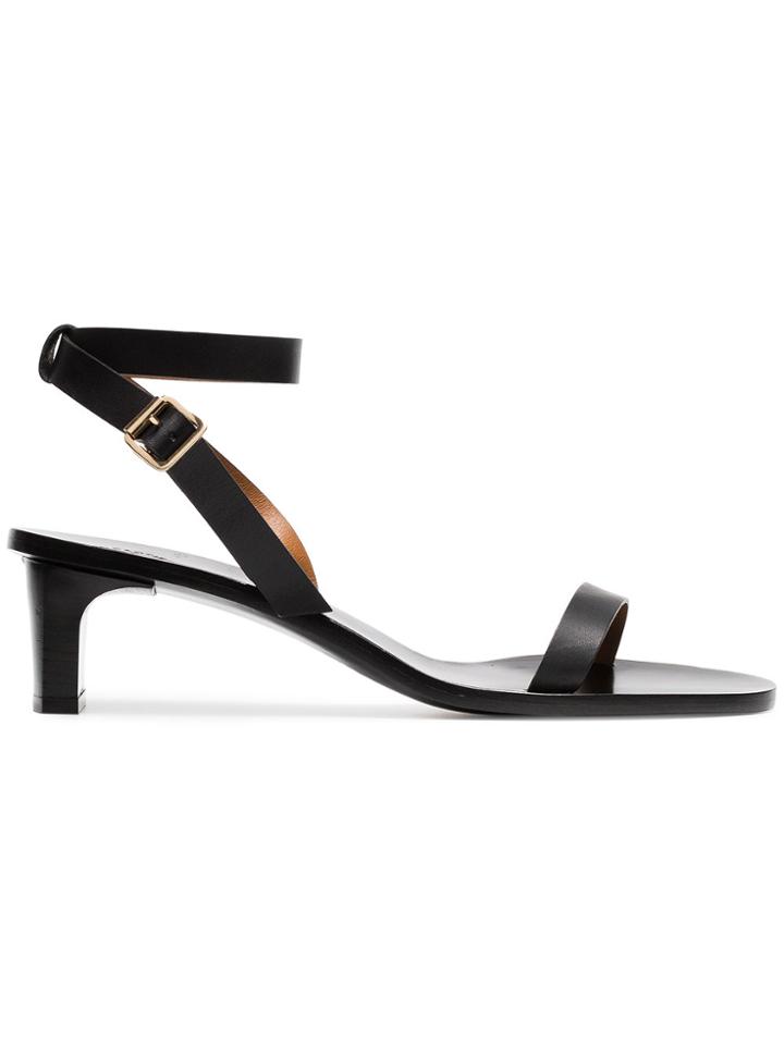 Atp Atelier Cachi 55 Leather Sandals - Black