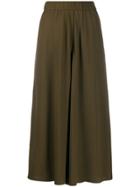 Aspesi Cropped Jersey Trousers - Green