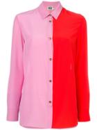 Fausto Puglisi - Colour Block Shirt - Women - Silk - 42, Pink/purple, Silk
