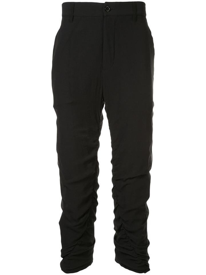 Ann Demeulemeester Ruched Trousers - Black