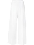 Narciso Rodriguez Wide Leg Trousers, Women's, Size: 40, White, Viscose/spandex/elastane