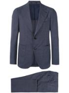 Tagliatore - Two-piece Jacquard Suit - Men - Cupro/virgin Wool - 48, Blue, Cupro/virgin Wool