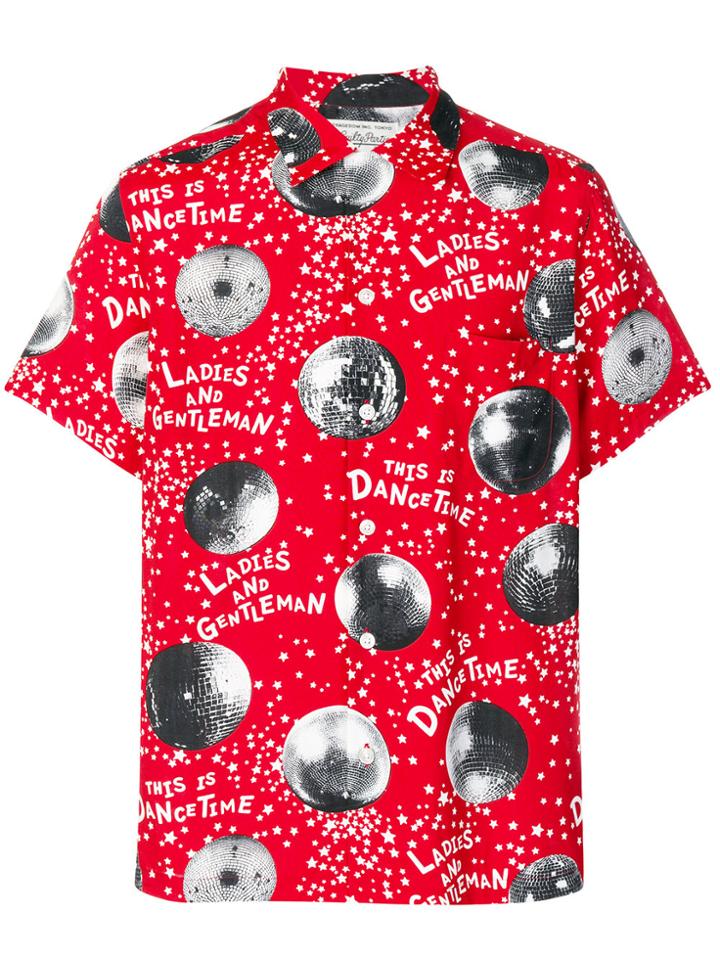 Wacko Maria Dancing Time Printed Board Shirt - Red
