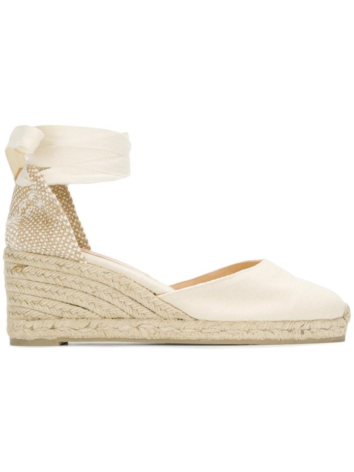 Castañer Carina Wedge Espadrilles - Nude & Neutrals
