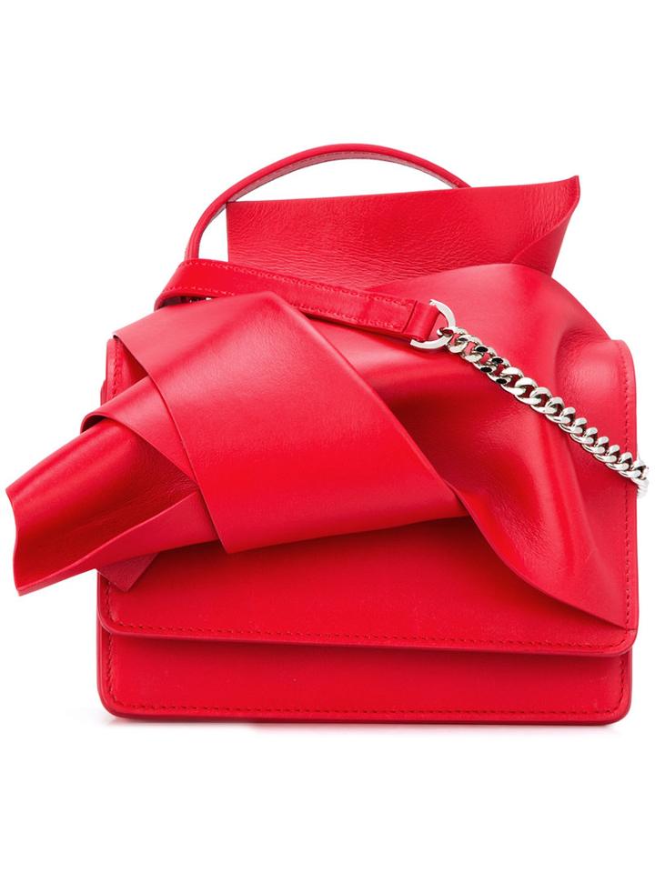 No21 Knotted Shoulder Bag, Women's, Red, Calf Leather
