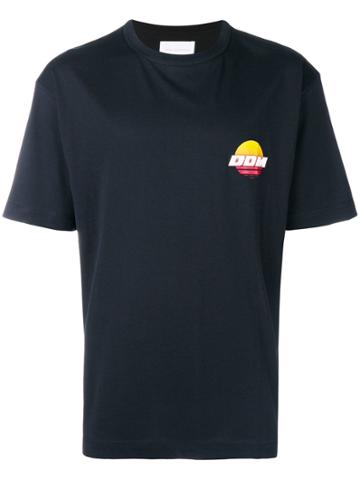 Drôle De Monsieur Sunset Small Logo T-shirt - Black