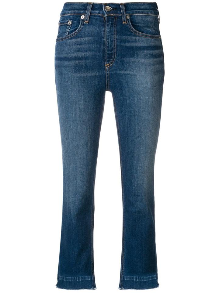 Rag & Bone Cropped Slim-fit Jeans - Blue