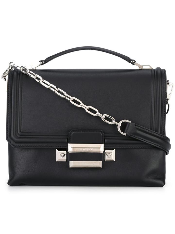 Versace Medium 'ryder' Shoulder Bag, Women's, Black