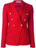 Tagliatore Peaked Lapels Jacket, Women's, Size: 46, Red, Cupro/virgin Wool