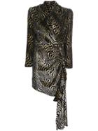 Dodo Bar Or Asymmetric Patterned Dress - Black