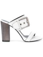 Barbara Bui Oversized Buckle Mule - White