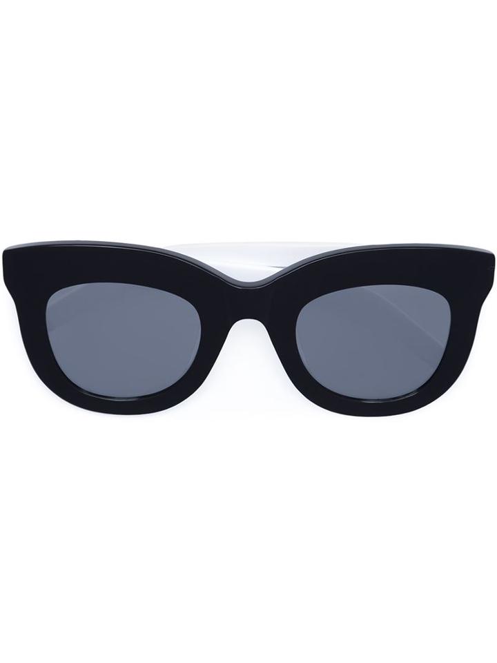 Vera Wang Cat Eye Sunglasses, Black, Acetate