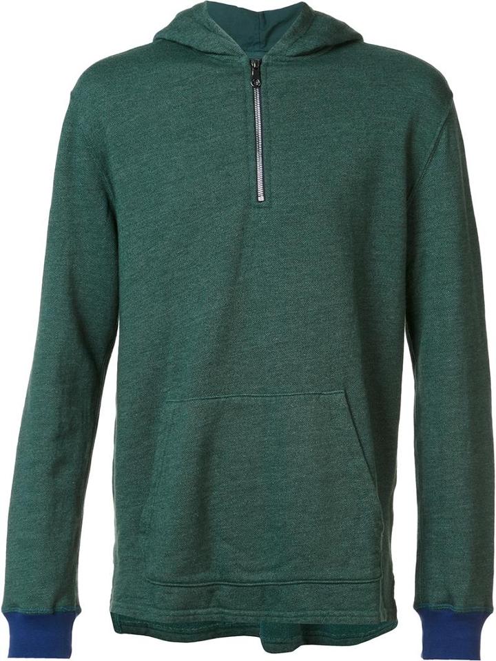 Goodlife Zipped Pullover Hoodie, Men's, Size: Xl, Green, Cotton/polyester/rayon