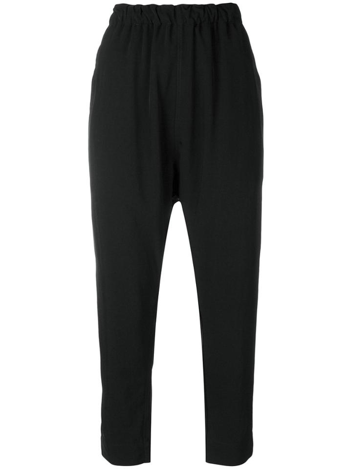 Bassike Elasticated Waist Trousers - Black