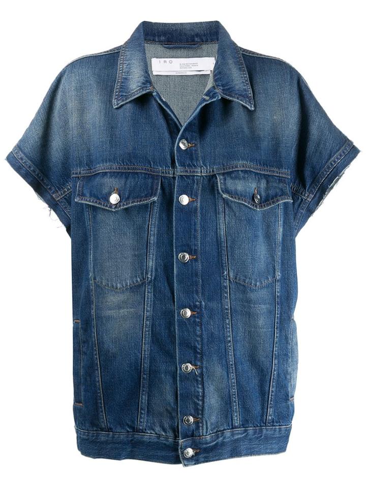 Iro Short-sleeve Denim Jacket - Blue
