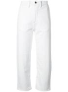 Vince - High-rise Utility Trousers - Women - Cotton/spandex/elastane - 25, White, Cotton/spandex/elastane