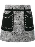 Giambattista Valli Studded Bouclé-tweed Mini Skirt