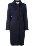 Jil Sander Navy Belted Coat
