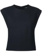 Bassike - Cropped Tank Top - Women - Elastodiene/viscose - 10, Blue, Elastodiene/viscose