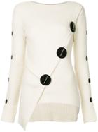 Roksanda Asymmetric Buttoned Sweater - White