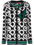 Dolce & Gabbana Logo Knitted Zip-up Hoodie - Green